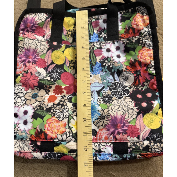 NWT LeSportsac Gabrielle Box Tote, Floral Delight Suitcase Sleeve Adj Strap - Picture 11 of 14